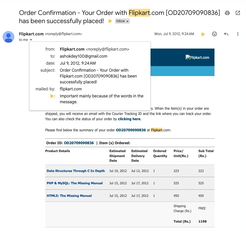 my first flipkart order
