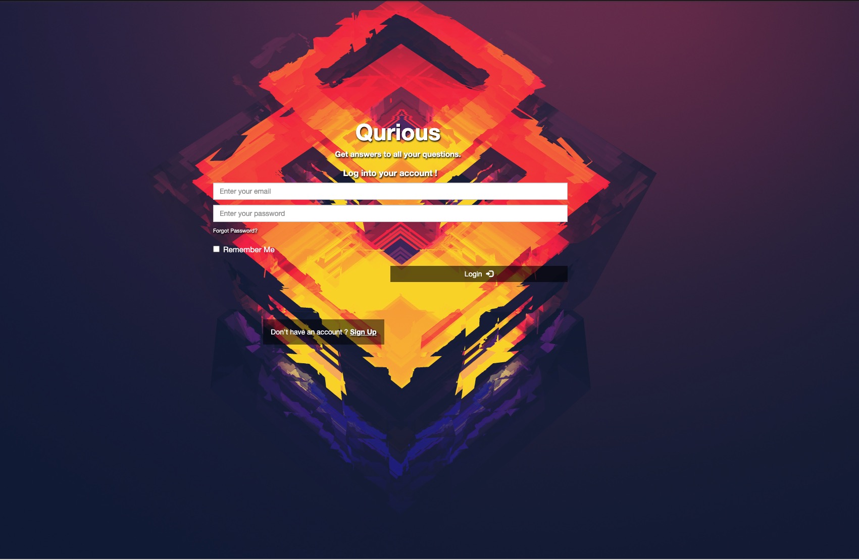 Qurious Homepage